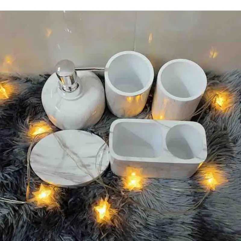 Toothbrush Sanitizer Resin Lotion Bottle Soap Dish Mouthwash Cups Trays Wash Set Creative Home Bathroom Set Toothbrush Holder Hand Sanitizer Bottles 2