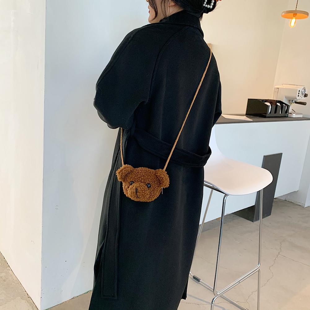 Winter New Fashion Shoulder Bag Soft Warm Fur Bag Crossbody Bag Female Bag Plush Bear Handbag Messenger Bag Women 2020