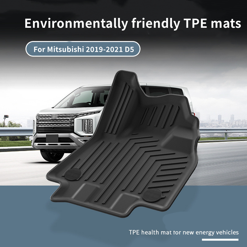 Mat ddmysmile TPE Trunk Car Car Floor Mats For Mitsubishi D5 Delica D5 All Weather Anti-Slip Rear Trunk Pad Cargo Liner Anti Dirty Pads Smile