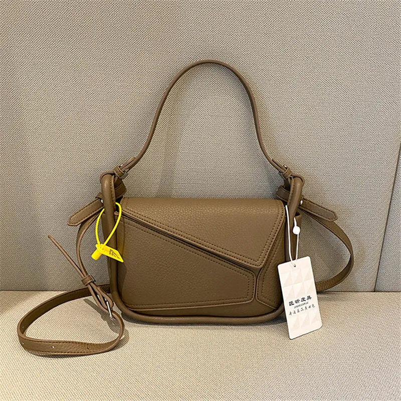 Square Shaped Purses Fashion Tote hot Handbags - Women's Leather Crossbody Messenger Bag, Elegant Ladies Shoulder Bag