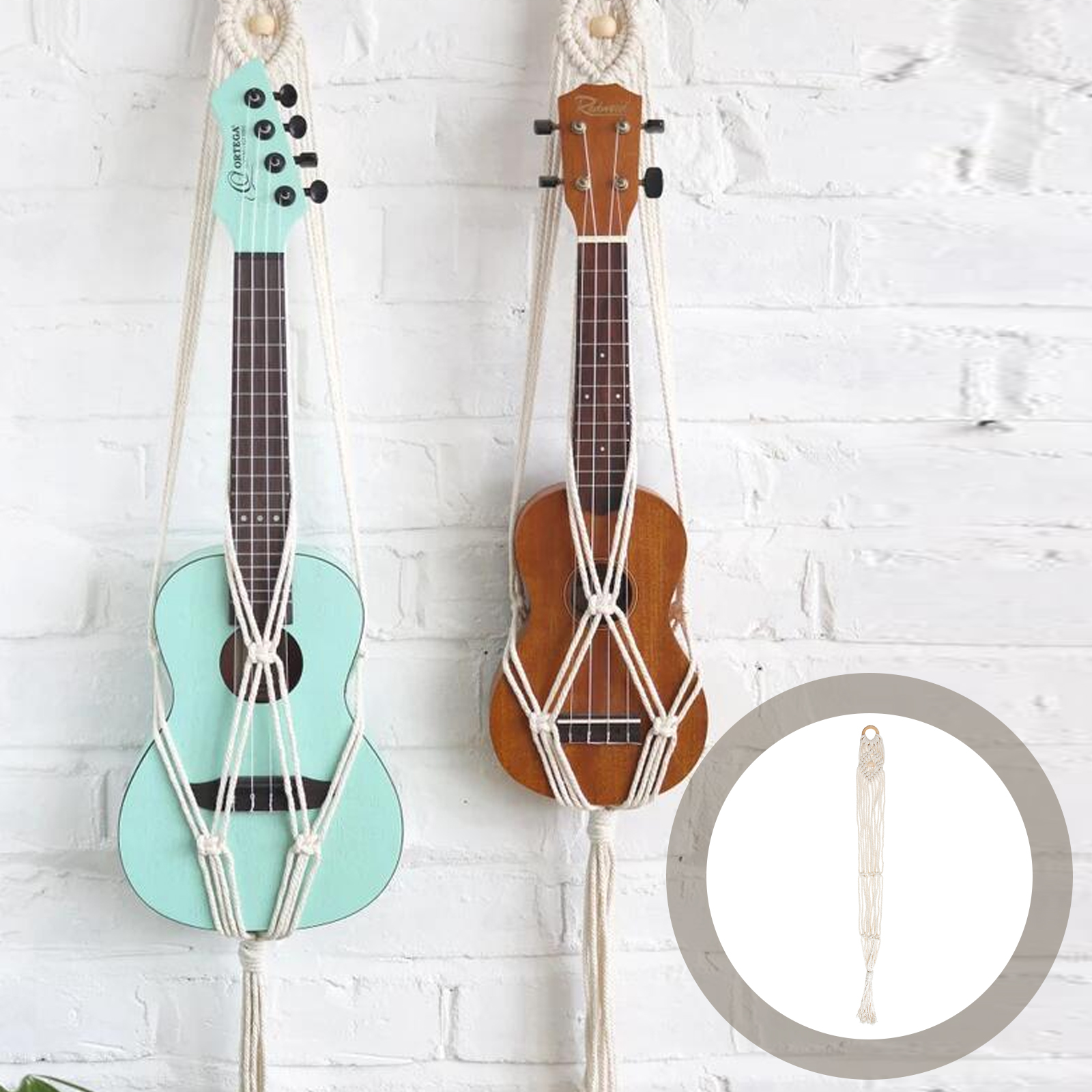 Rame Ddmysmile Rame Ukulele Hanger Small Guitar Hanger Wall Mount Woven Instrument ddmysmile Hanger Stand Holder Violin Concert Ukulele Smile