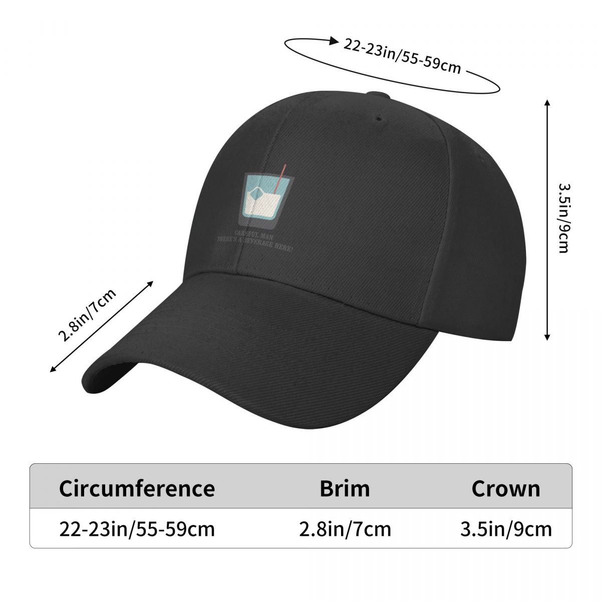 - White The Lebowski Big Russian - Careful Man, There_s a Beverage Here Baseball Cap western Hat For Men Women's smile - - Man, - - Man, - - Man,