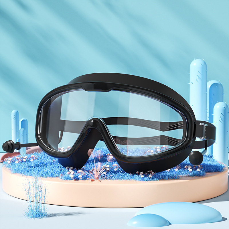 And Popular Waterproof Online Anti Fog Large Frame Professional Diving Goggles, Adult Swimming Goggles , smile , ,