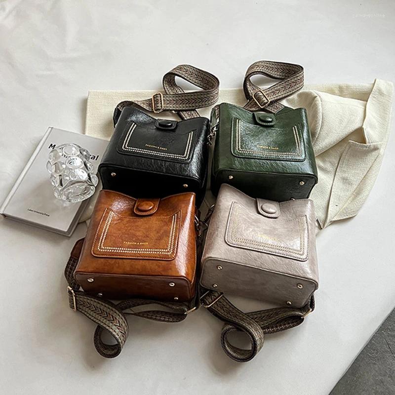Shoulder Bags Fashion Large-capacity Bucket Crossbody For Women Casual Portable Messenger Bag Ladies Handbags Purses