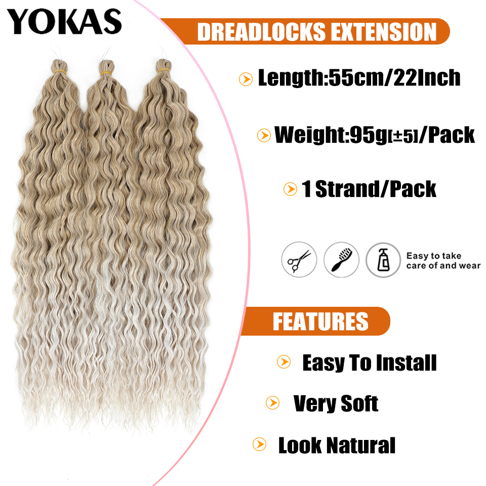 Inch Synthetic Crochet 30 Ddmysmile Hair Extensions African Curls Ariel Water Wave Twist Braid Afro Curl Deep Wave Braiding Hair Extension Smile