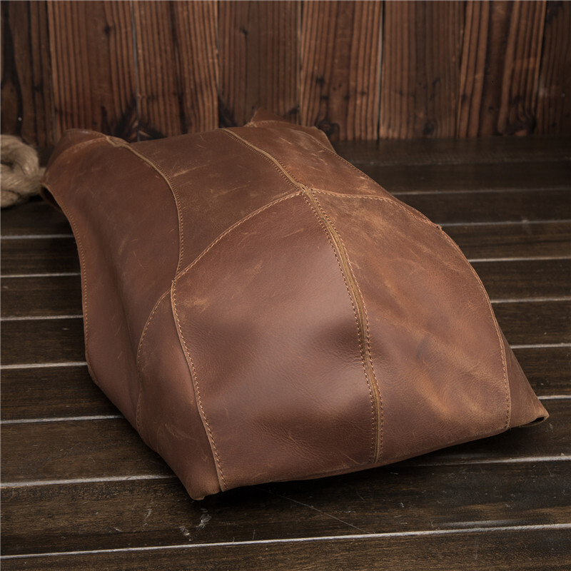 Vintage Men Women Backpack Leather Business Pack For Boys Travel Bag Male Female Cowhide Anti Theft Large Hand Bags Genuine Leather BagVoyage
