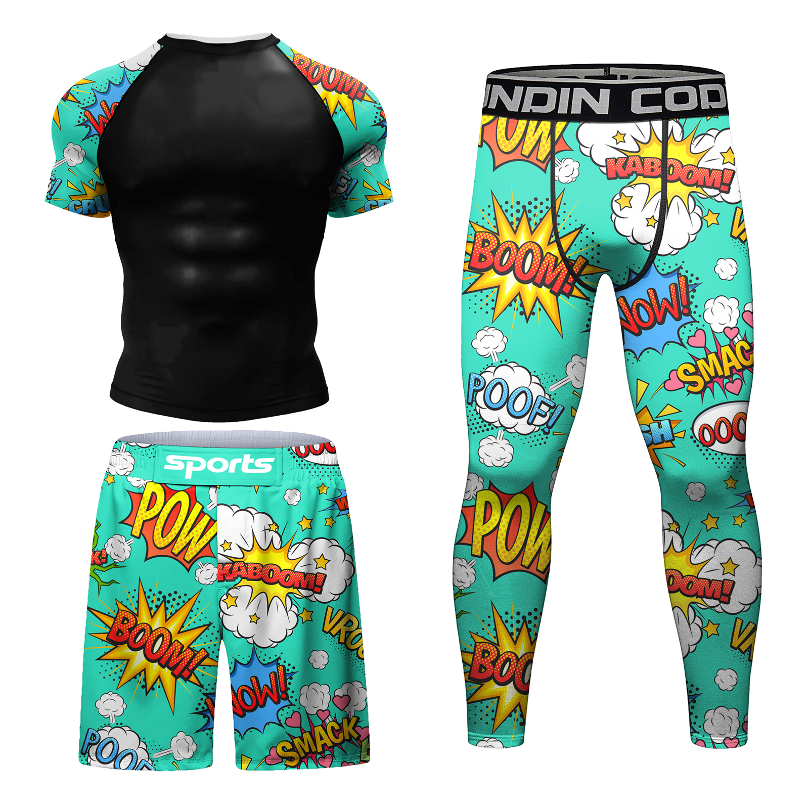 Hot Bjj GI Muay Thai Clothing Boxing Tracksuit Rashguard MMA Jiu jitsu T-shirt+Pants Set Rash Guard Sport Kickboxing Jerseys Kit