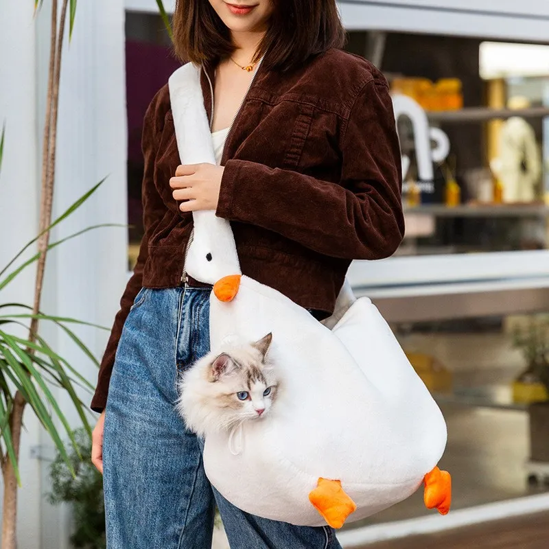 Cute Cat Dog Carry Bags - Fun Animal Prints with Adjustable Strap for Convenient Travel