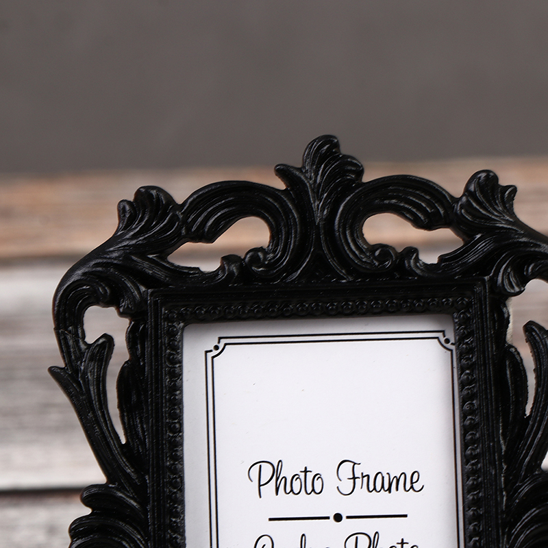 1pc Decorative Flower Retro Photo Wedding Home Decor Desktop Picture Frame Classic Baroque small photo frame H260306