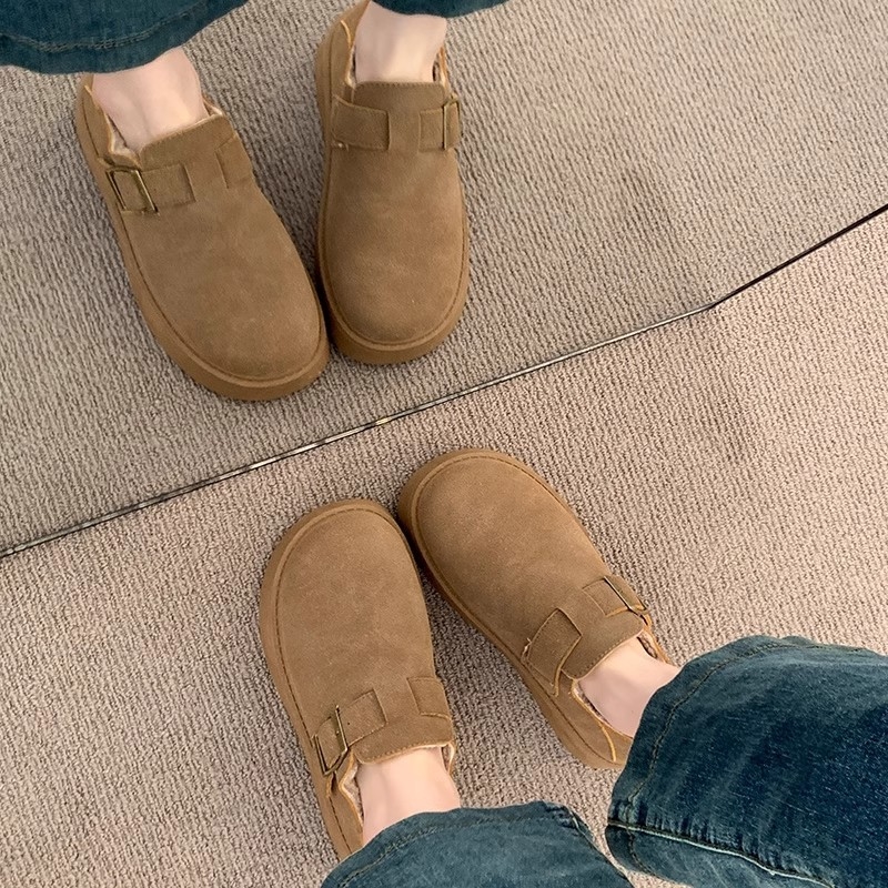2024 New Winter Women's Shoes with Velvet Warm Fury Shoes and Snow Boots