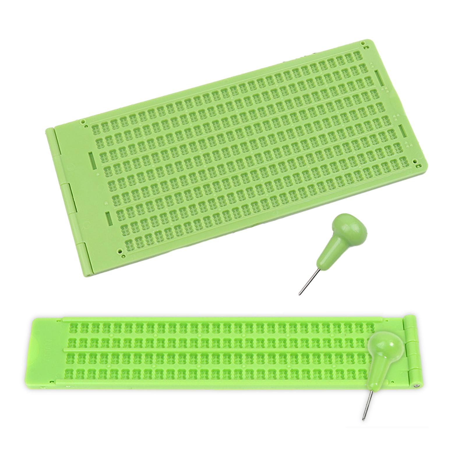 Braille Writing Slate with Stylus Practical Durable Educational Tool Learning Supplies Braille Writing Board for Beginners Adult