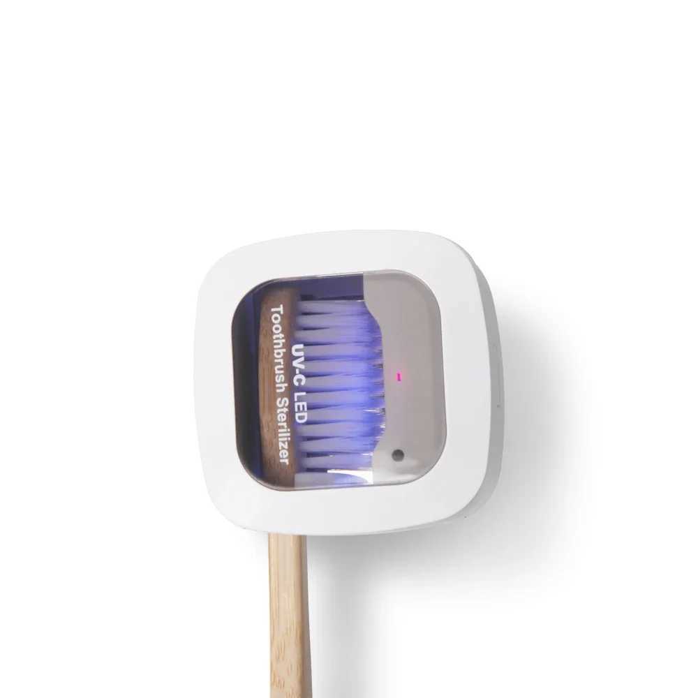Toothbrush Sanitizer New Arrivals Portable Ultraviolet Sterilization Mini Sanitizer Holder Patented Disinfector box UVC LED Toothbrush Sterilizer 2404