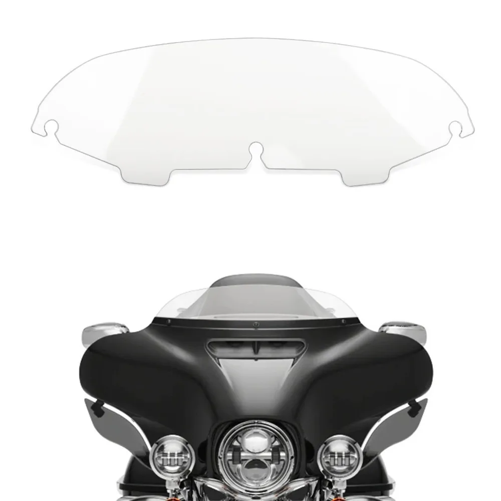 4.5" Wave Motorcycle Windshield Windscreen Wind for Harley Touring Street Glide Electra FLHTCU Ultra FLHTK Tri Glide 1997-2013 4.5" smile 4.