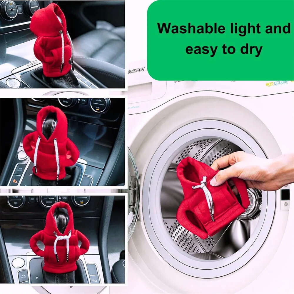 New Hoodie Fashion Sweatshirt Car Shift Knob Decor Manual Gear Handle Collars Change Lever Cover