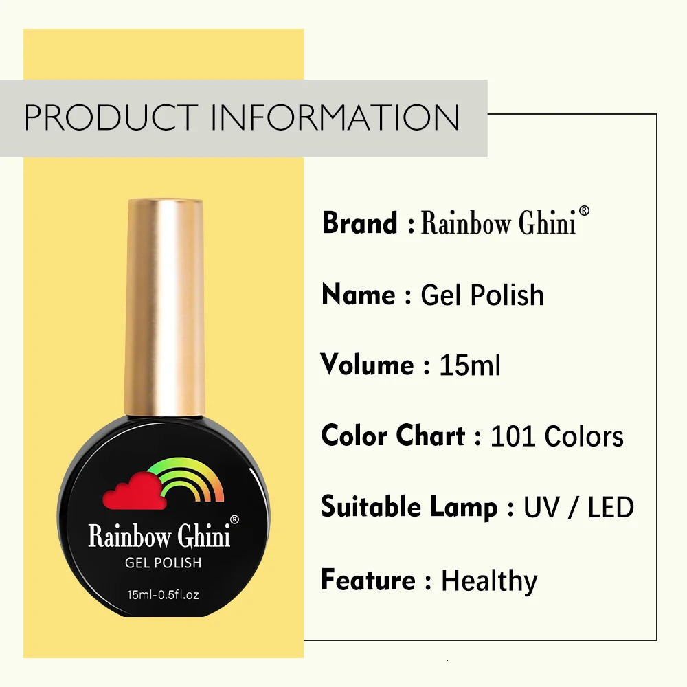 RG Gel Nail Polish 15ml Semi Permanent Varnish Supplies for Professionals Neon Manicure Top Base Coat UV LED Art 2024 241112