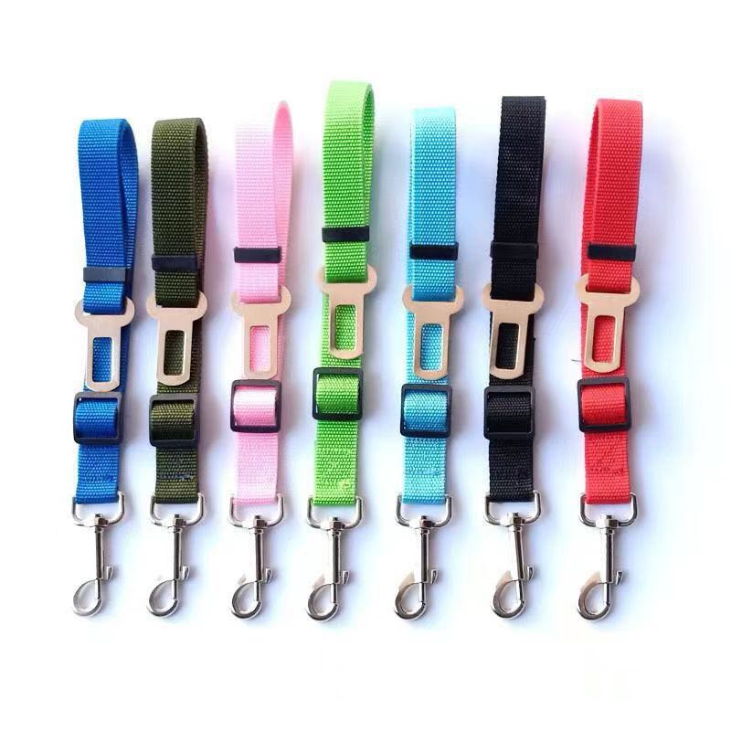 Adjustable Pet Cat Dog Car Seat Belt Pet Seat Vehicle Dog Harness Lead Clip Safety Lever Traction Dog Collars Dog Accessoires