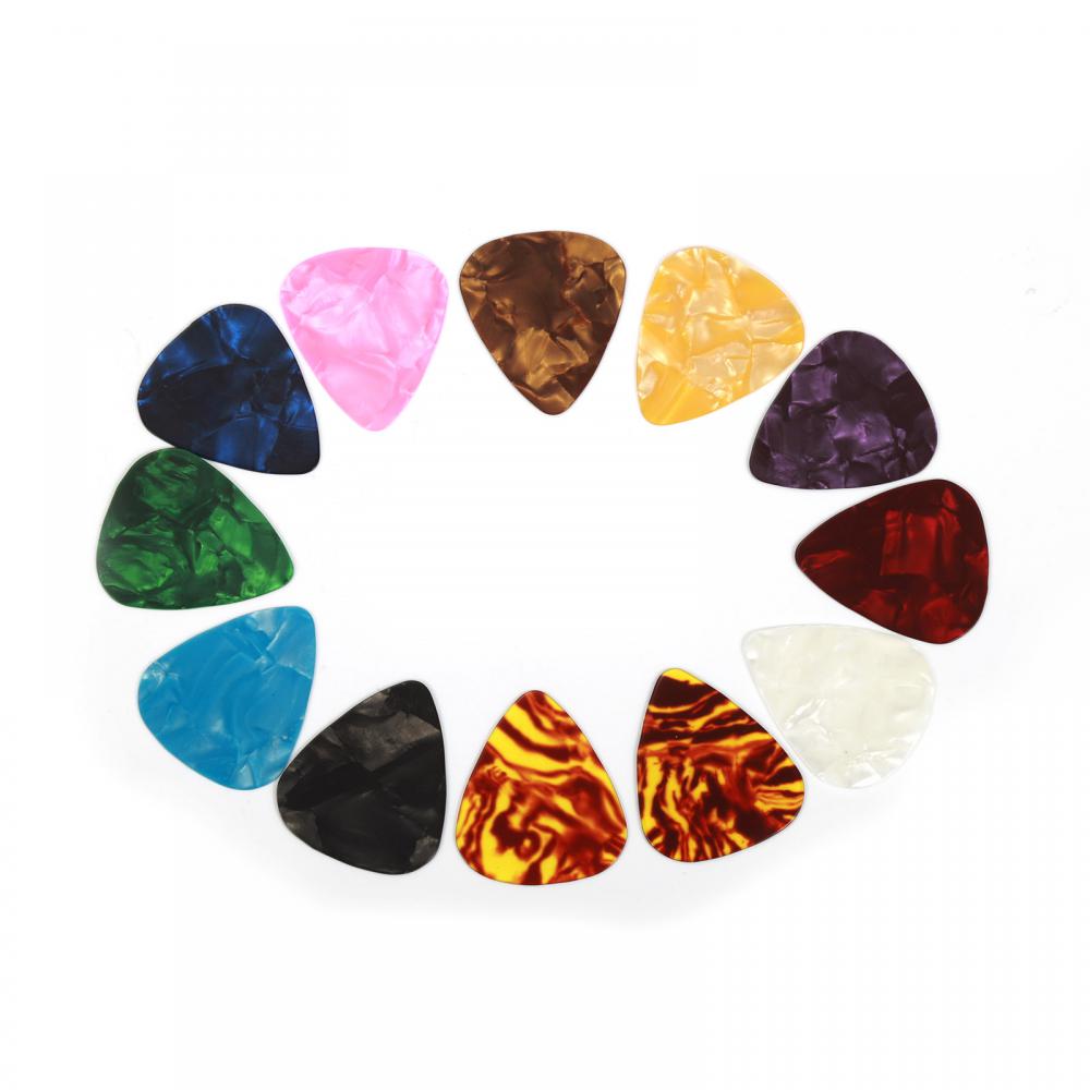 100 PCS New 0.46mm Tool Kit Guitar Tuner Plectrum Holder Picks Ukulele Bass Paddle Tuning Mediator Case Parts Accessories