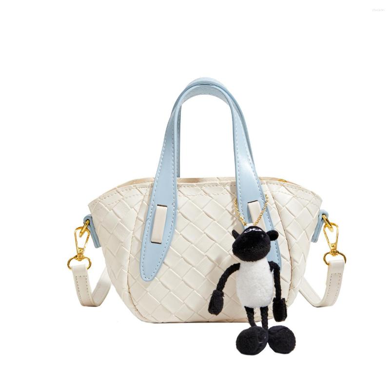 Drawstring Fashion Handbag Bag Women's Summer All-match Casual Shoulder Crossbody Textured Hand Bucket zhanyishengli