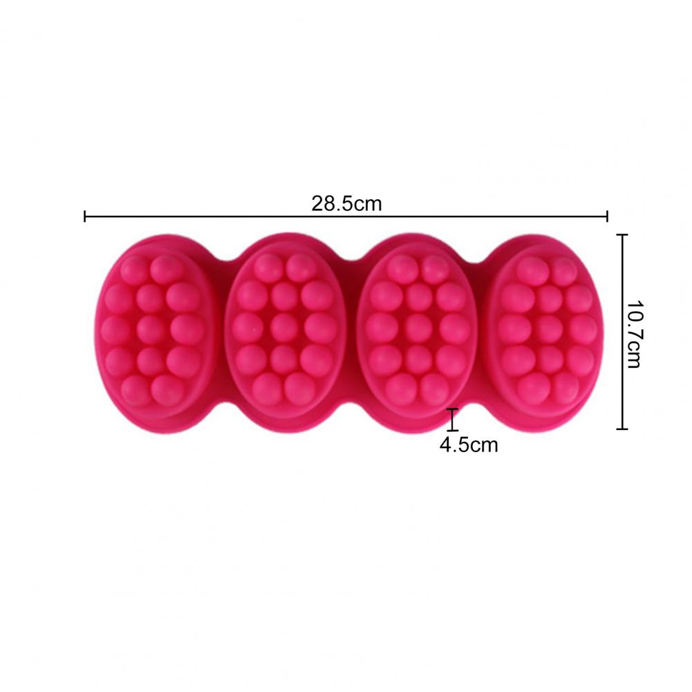 Flexible Soap Mold Silicone Soap Mold for Massage Hair Comb Flexible Reusable 4 Cavities Soap Mold Temperature for Salon