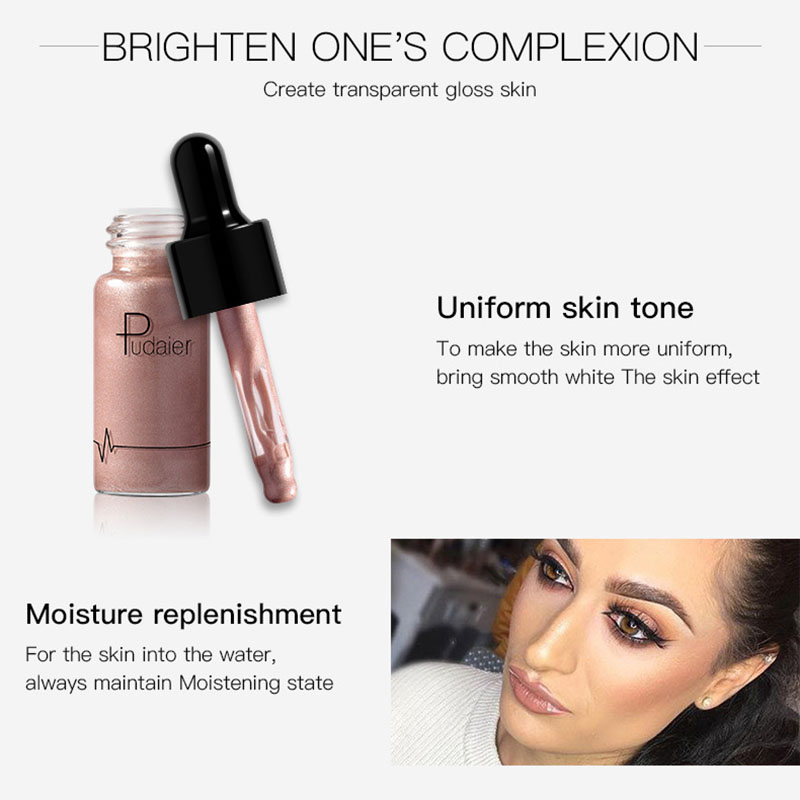 Liquid Highlighter Contour Face Body Glitter Brighten Cosmetic Shimmer Festival Makeup Glow Bronzer Highlighters Make Up smile