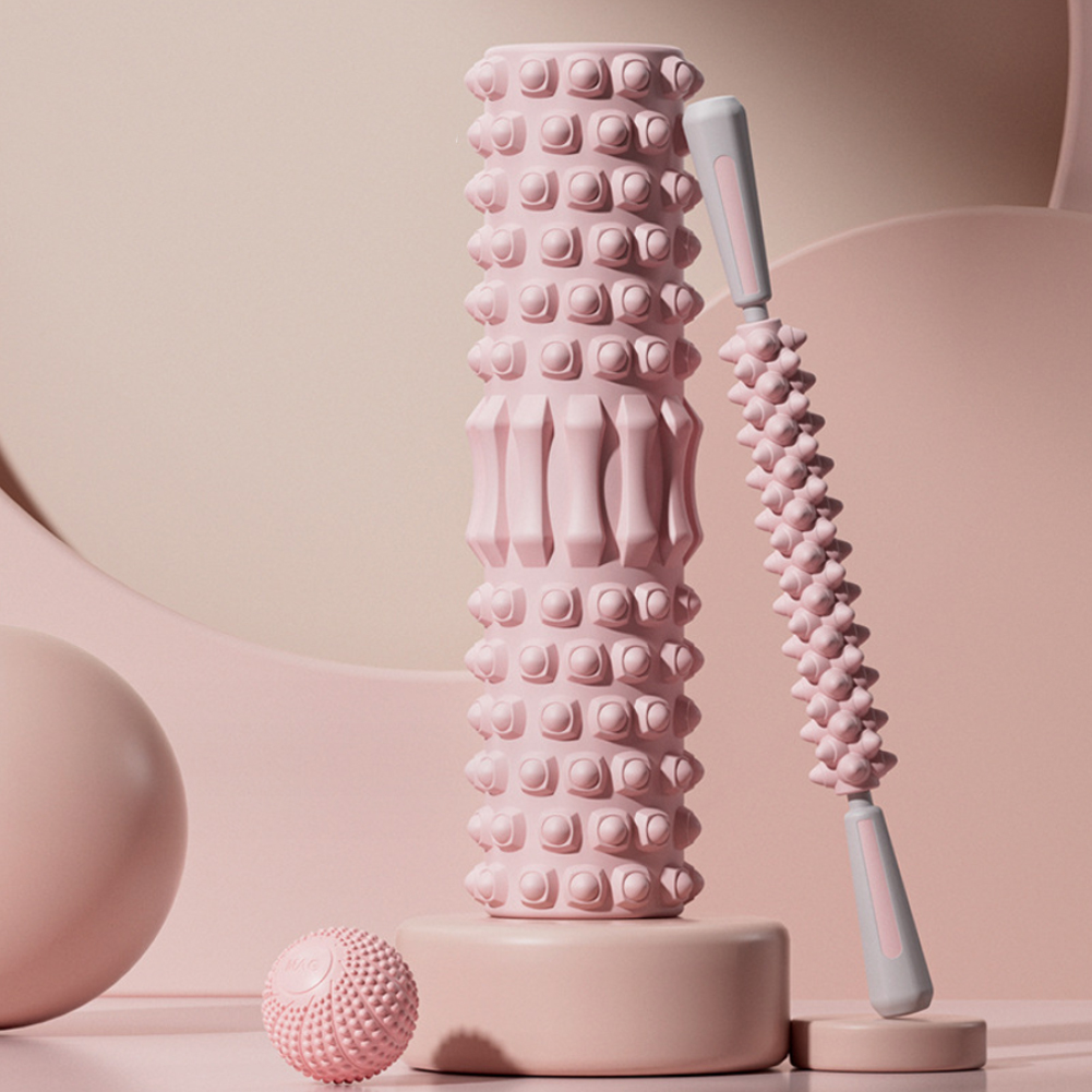 Foam Massage Roller Ergonomic Medium Density Foam Roller Portable Multifunctional for Muscle Recovery in Legs & Arms