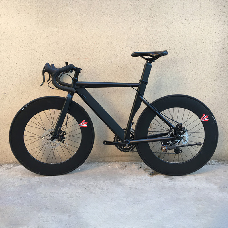 Road Bike Magnesium Alloy Wheels, Double Disc Brake, Racing Bicycle, 3 Spokes, Aluminum Alloy Frame, 14, 16, 18, 20 Speeds, 700C