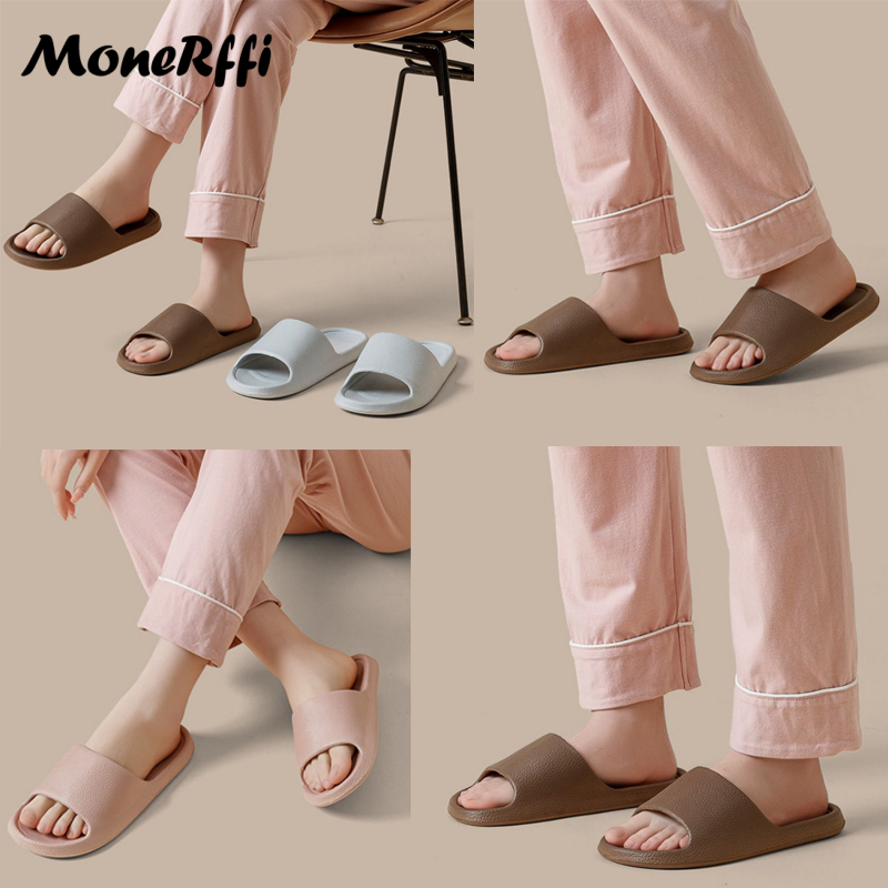 Men Women Summer Slippers, EVA Soft Bottom Non-Slip Indoor Outdoor House Slides Flat Sandals