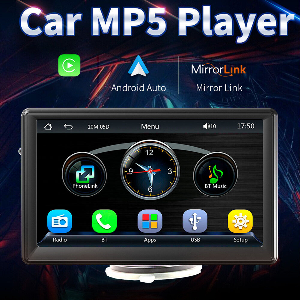 Carplay Android Auto Car Monitor HD Display MP5 Player 7.0 Inch Touch Screen Bluetooth-Compatible WiFi FM Radio Reversing Camera