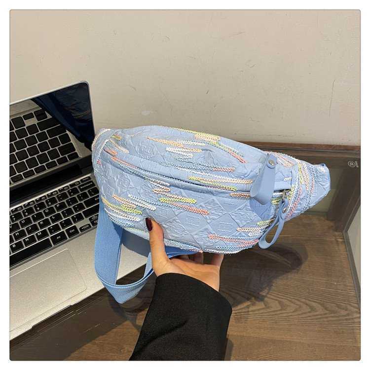 Leisure bag for women new crossbody bag, summer sports minimalist chest bag, minimalist forest series Korean version mobile waist bag