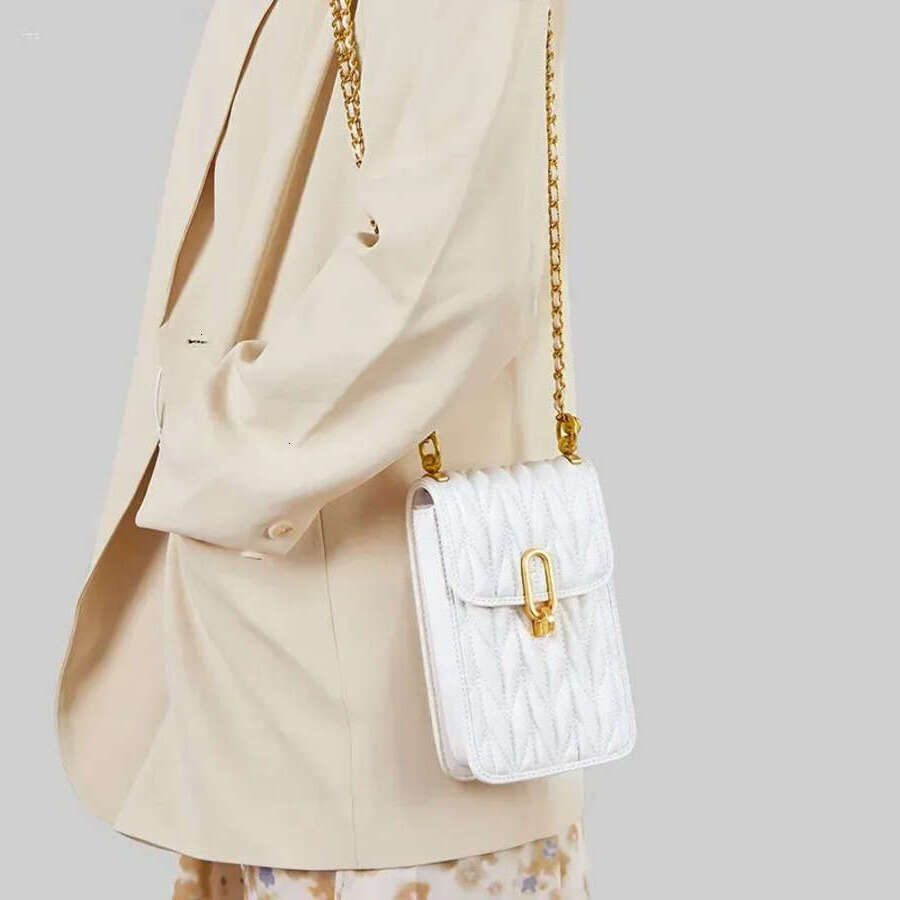 Shoulder Bags The HipsterEmperor Leather Phone Bag Women's Small Walking Lightweight 2024 Vintage Crumpled Chain Messenger b8d0