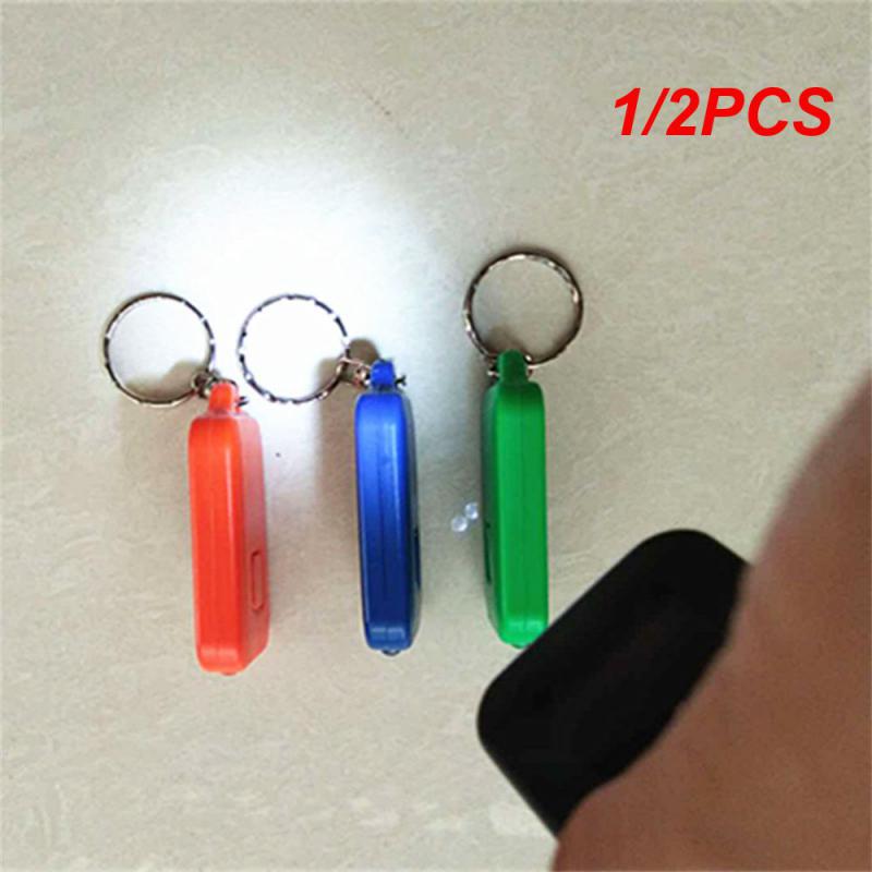 Ddmysmile Portable 1/2Pcs Solar Mini Power 3 LED Light Keychain ddmysmile Keyring Flashlight Outdoor Survival Emergency Light Tools Small Smile