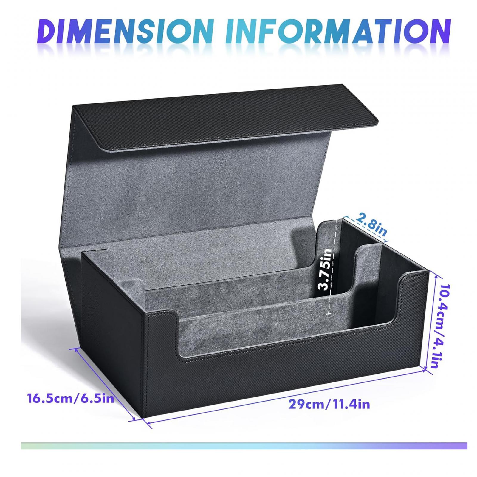 1200+Trading Card Deck Box Sturdy Collectible Dustproof Holds 1200+ Cards Container Game Card Organizer for Football Cards