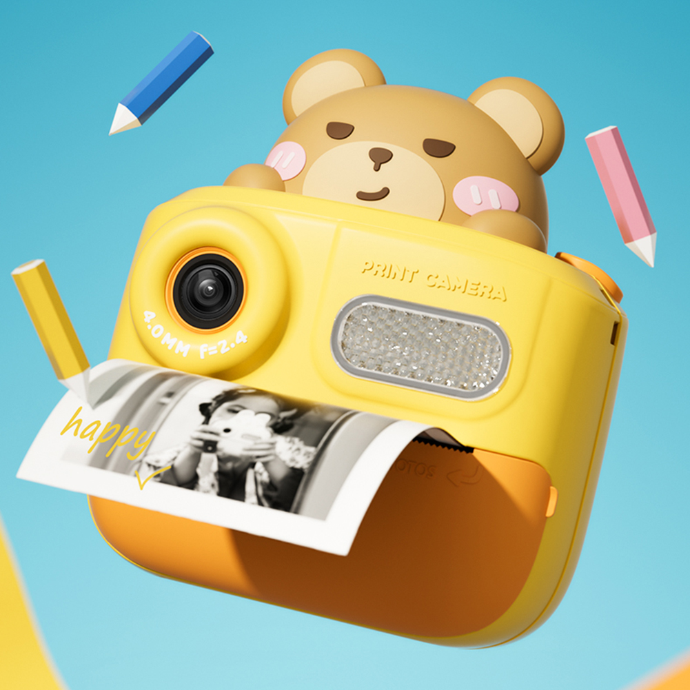 48MP Instant Print Camera Kids Video Camera 1080P Child Selfie Camera Toy 2 Inch IPS Screen Toddler Camera Gifts for Boys Girls
