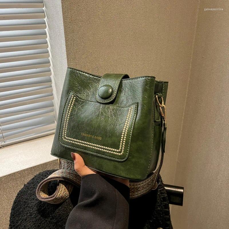 Shoulder Bags Fashion Large-capacity Bucket Crossbody For Women Casual Portable Messenger Bag Ladies Handbags Purses