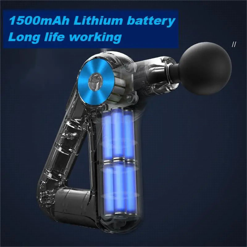 9-head 9-level professional full fitness massage gun mini golden triangle long standby Bobbito massage gun 241112