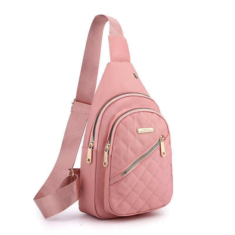 New breast casual fashion all nylon fabric lightweight crossbody bag women's backpack small single shoulder chest ba