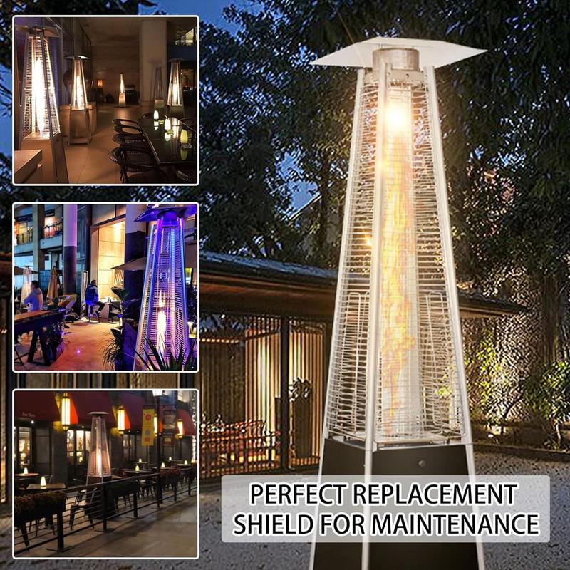 4 Sided Heater With 3 Pre Drilled Holes Reflector Shield Pyramid Patio Shield Top Universal Heaters Square Directional Outdoor