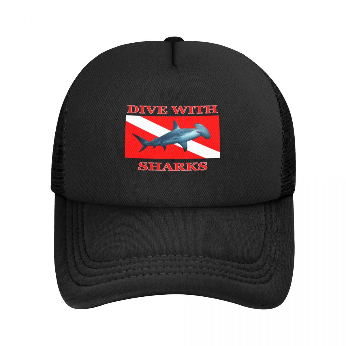 Sharks - With Dive Hammerhead ddmysmile Baseball Cap Party Hat Trucker Hat Caps For Women Men's Smile -