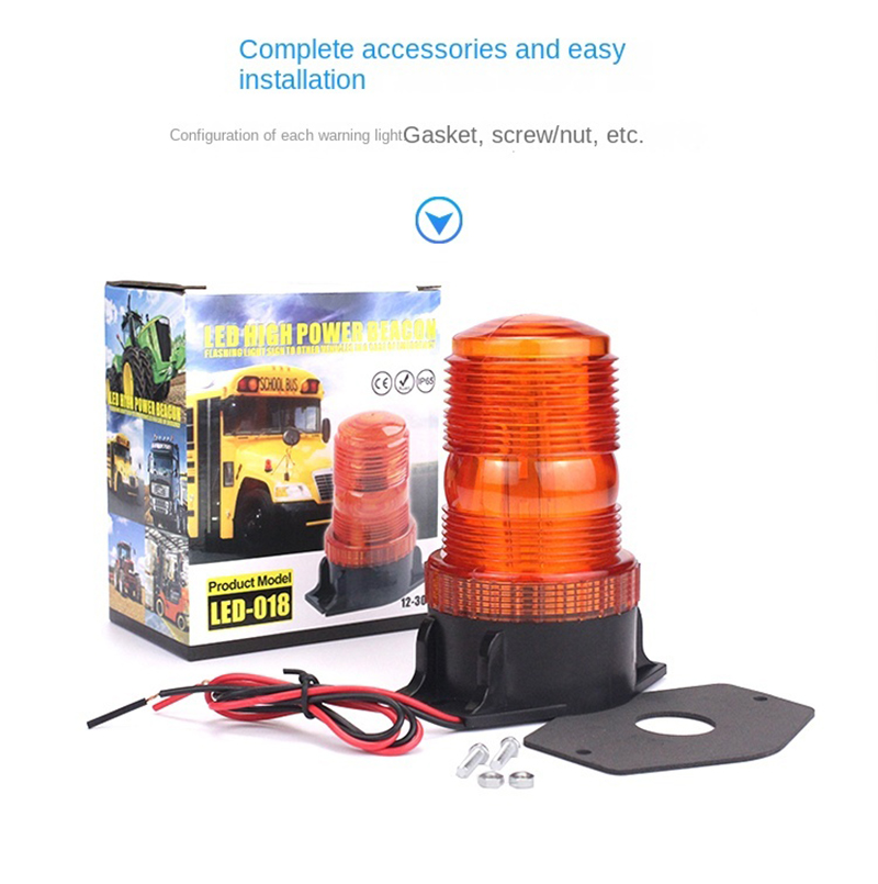 Car Rooftop Trucks 12V 24V 30 LED bright Strobe Light Emergency Warning flash light for Forklift Car Trucks amber blue red smile