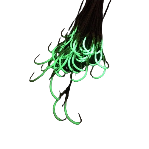 7 Sizes 1218 Luminous Hook With Line High Carbon Steel Barbed Hooks Asian Carp Fishing Gear 60 Pieces Lot WH12