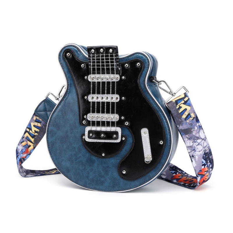 Crossbody Bag Shoulder Bags Creative Guitar Zipper Bag smile