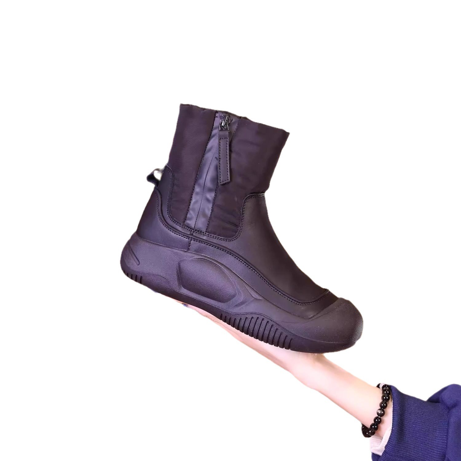 Snow for women 2024 new cotton winter with plush thickened women's hot shoes thick sole anti slip and warm Martin boots
