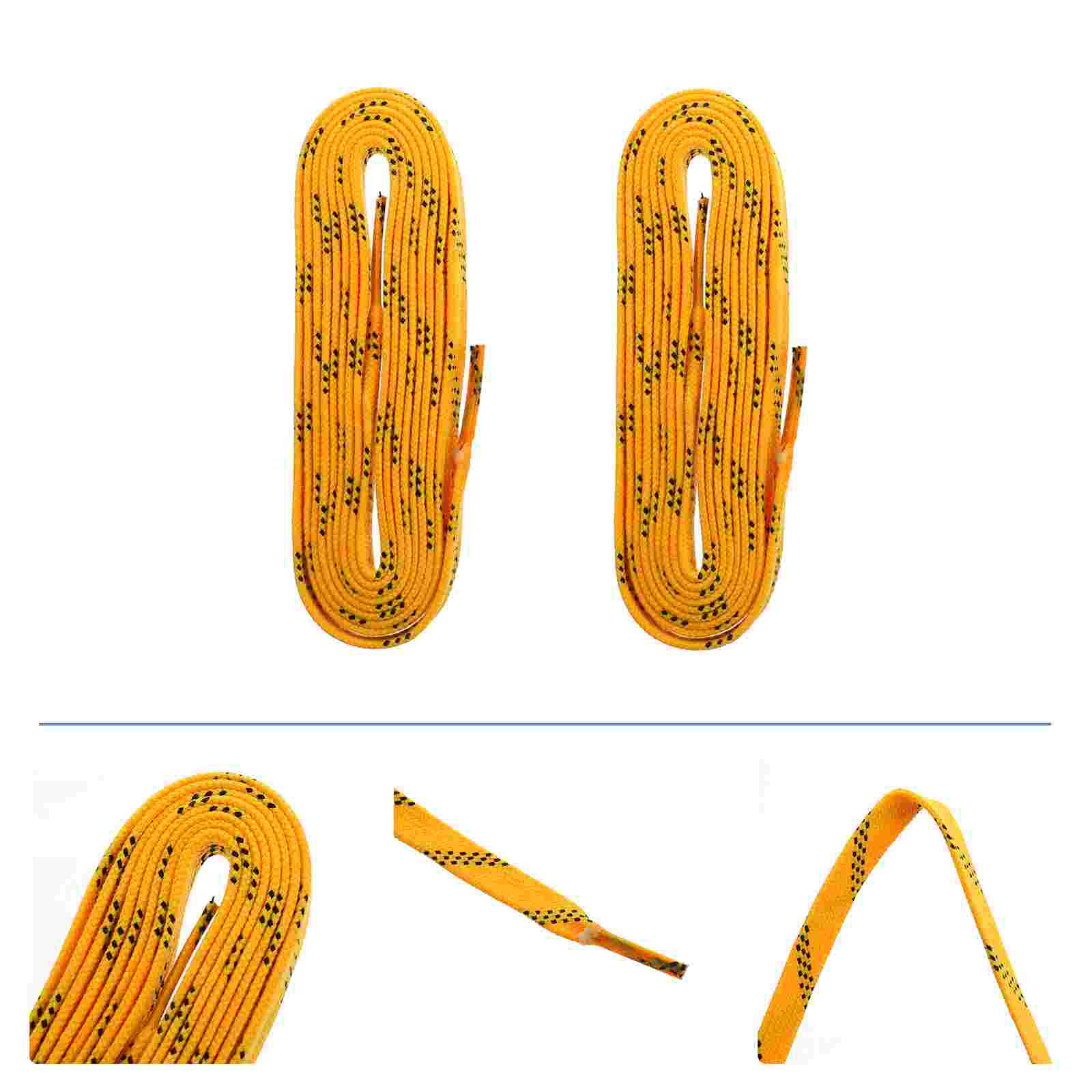 1 Pair Hockey Ice Skate Shoelaces Universal Sneakers Shoe Laces (Yellow)