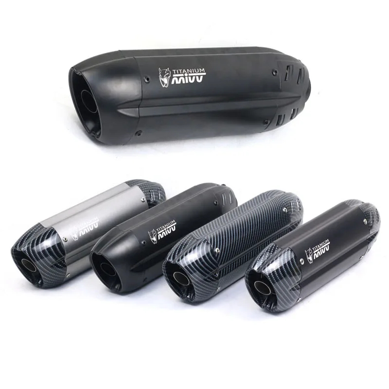 Universal 51MM Motorcycle Exhaust Muffler Pipe Escape moto mivv for kawasaki er6n sv650 crf 230 Z800 R1 cb650f cb1000r cbr250r