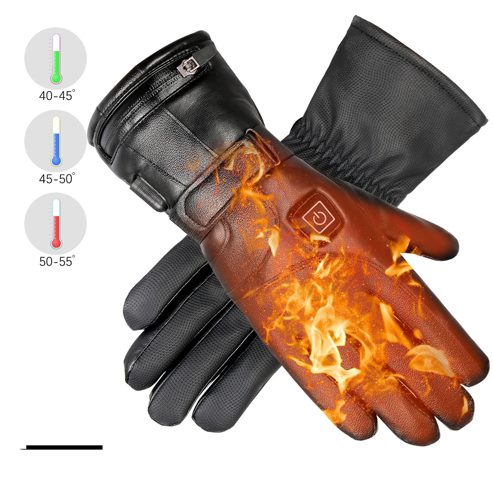 Motorcycle Heated Gloves Waterproof Winter Electric Warming Gloves Touch Screen Thermal Heated Gloves for Fishing Riding Cycling