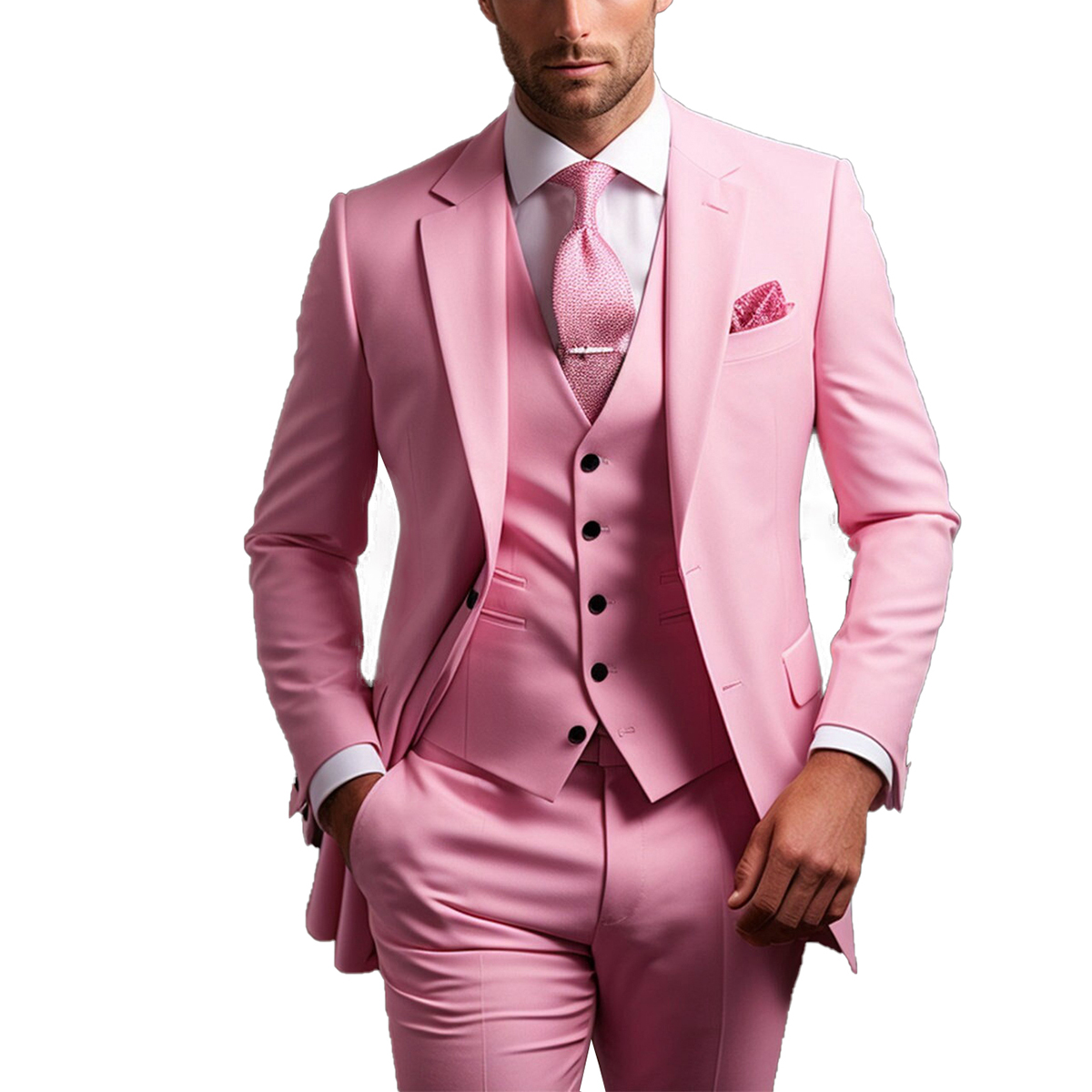 Stylish Men's Blazer Wedding Tuxedos Notched Single Breasted Tartan Ceremony Formal Groom Wear Party Birthday Pants Suit Vest 3 Pieces Set Custom
