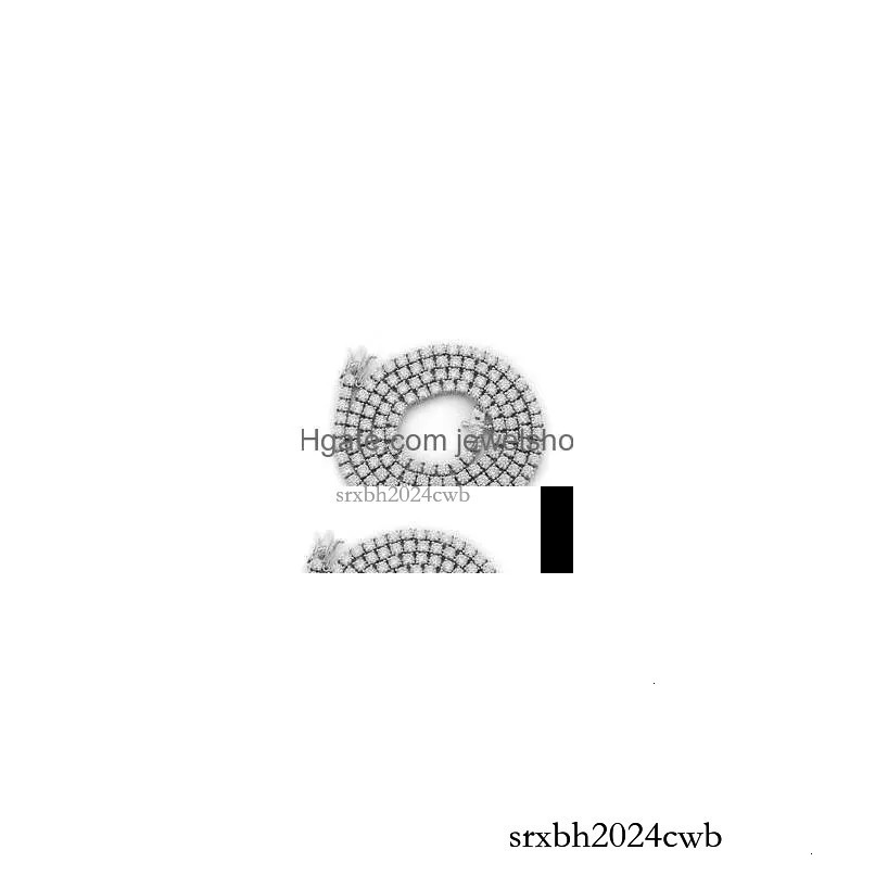 Pendant Necklaces Zuanfa Moissanite Jewelry Sterg Sier Pass Dia Tester 3/4/5Mm Vvs Tennis Bracelet Drop Delivery Pendants Dhmhi