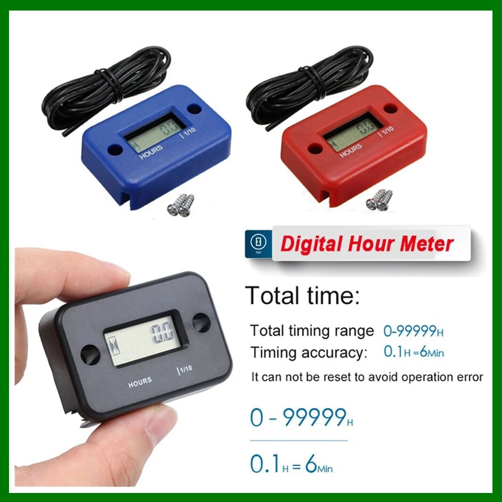 New Digital Hour Meter LCD Counter For ATV Motorcycle Instruments Clocks Snowmobile Gasoline Boat Generator Bike Car Accessories