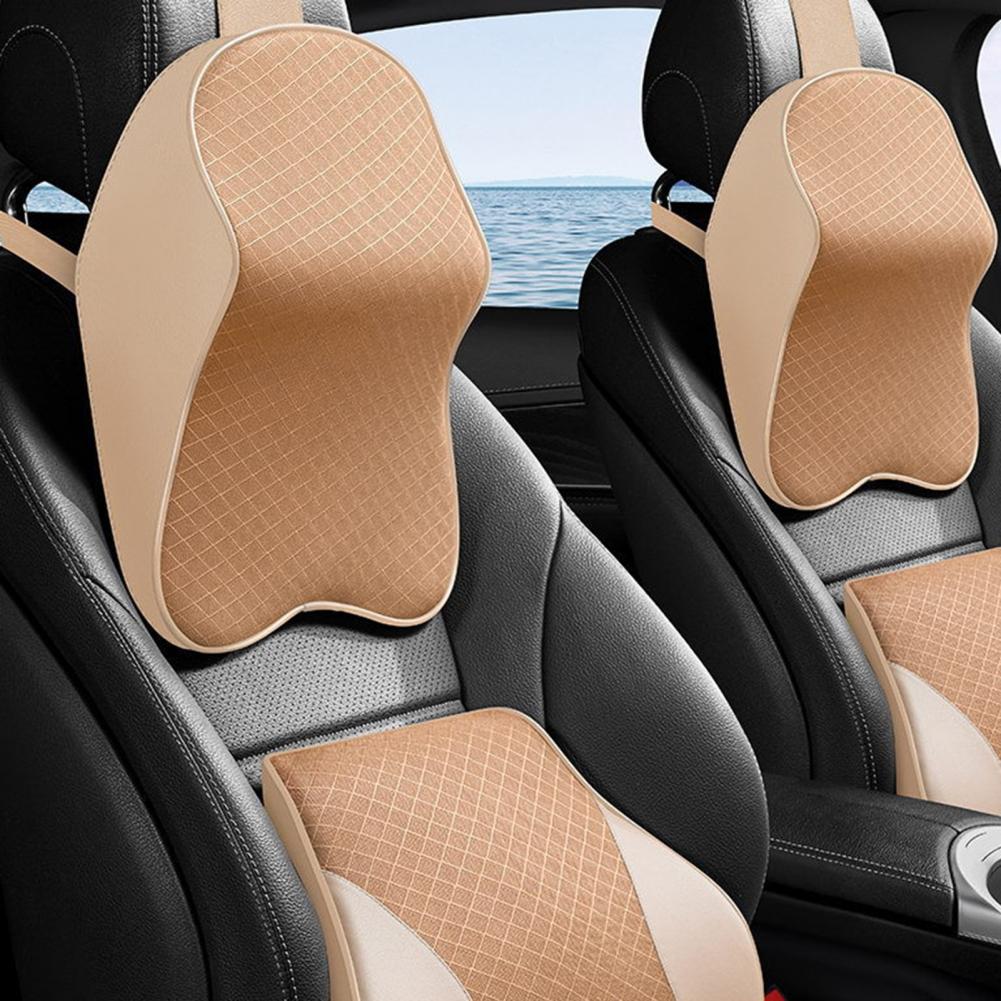 Pillow Car Neck Headrest Seat Versatile Memory Foam Car Neck Pillow for Comfortable Driving Universal for Neck for Waist smile