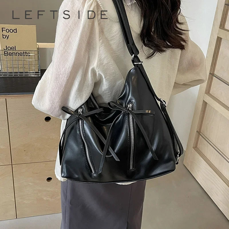 Silver Bow Pu Womens Leather Shoulder Bag Summer Trend Fashion Handbag and Wallet Trend Cross Body Bag 241113